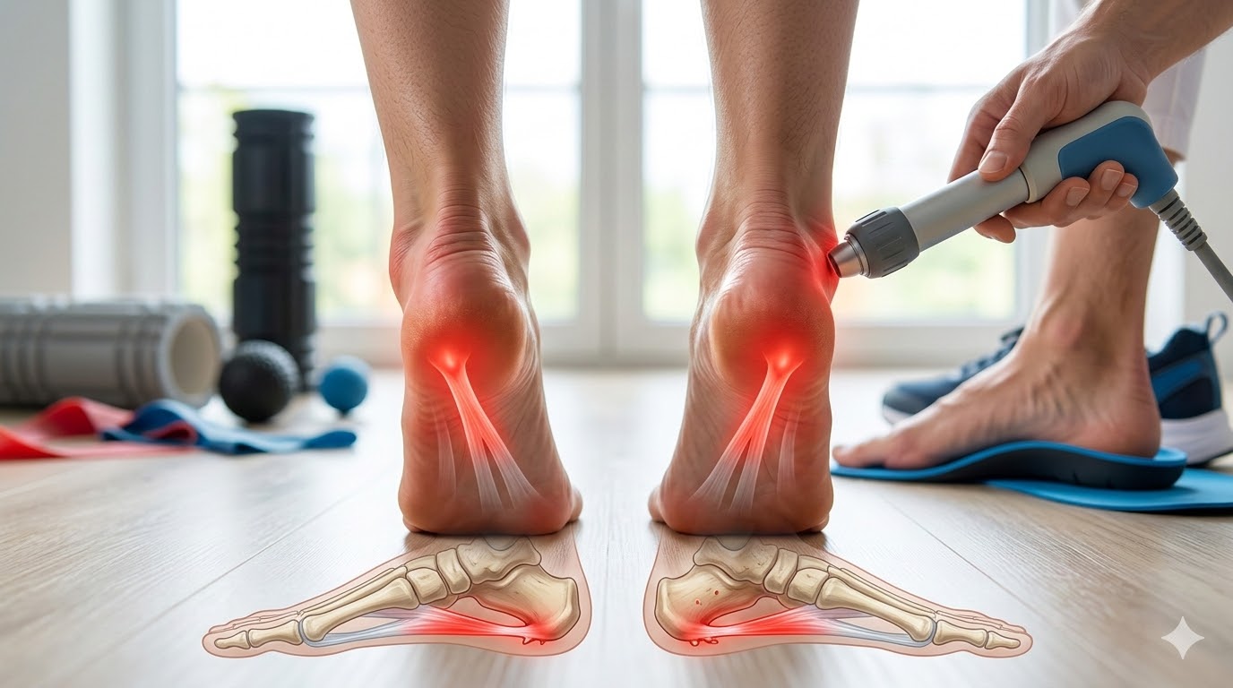 המחשה של דורבן בשתי כפות הרגליים במקביל